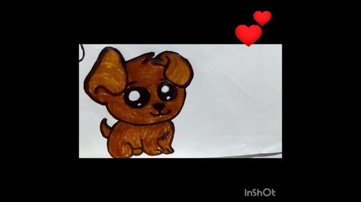#puppy#browndog #drawingforkids#かわいい犬  @BlackAndWhiteArtShades. @Bhavya.9050#cutedog#shorts #viral
